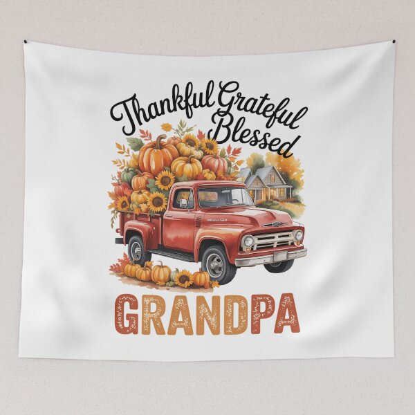 Item preview, Thankful Blessed Grandpa Pumpkin Truck Family Thanksgiving designed and sold by ValerieRodrigue.