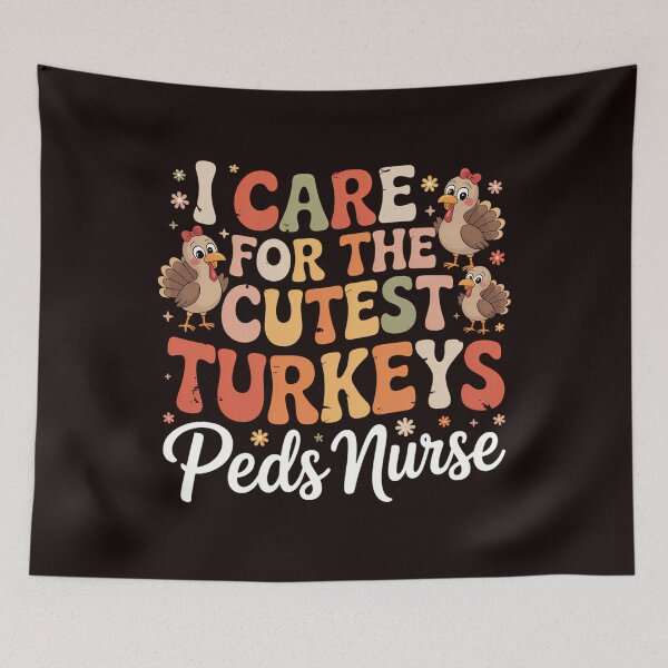 Item preview, Peds Nurse Thanksgiving Cutest Turkeys Fall Nurse designed and sold by petrichorsworld.