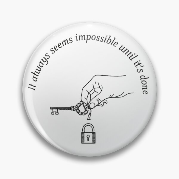 Item preview, It Always Seems Impossible Until It’s Done – Motivational Quote Design designed and sold by Artivio2025.