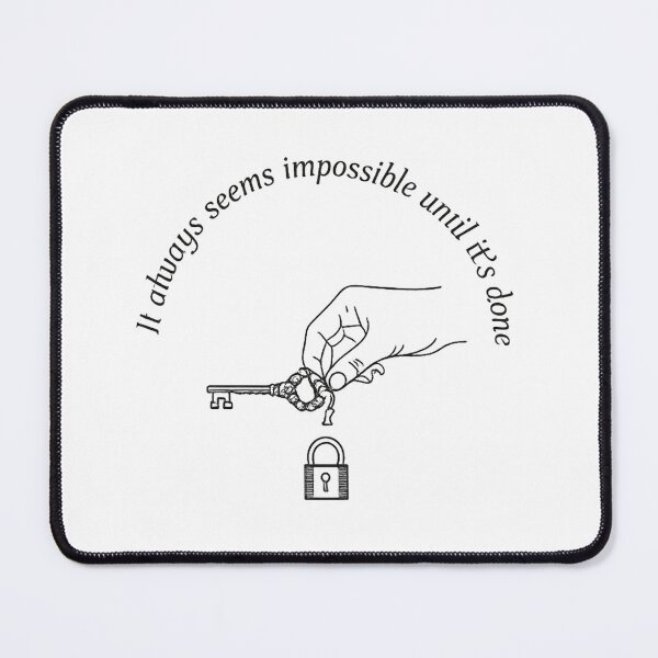 Item preview, It Always Seems Impossible Until It’s Done – Motivational Quote Design designed and sold by Artivio2025.