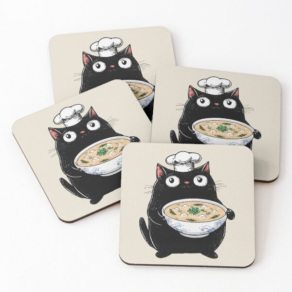 Item preview, Foodie Cat Prents,  Authentic Japanese, Miso Soup designed and sold by OrenjiArtShop.