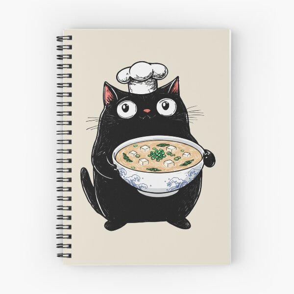 Item preview, Foodie Cat Prents,  Authentic Japanese, Miso Soup designed and sold by OrenjiArtShop.