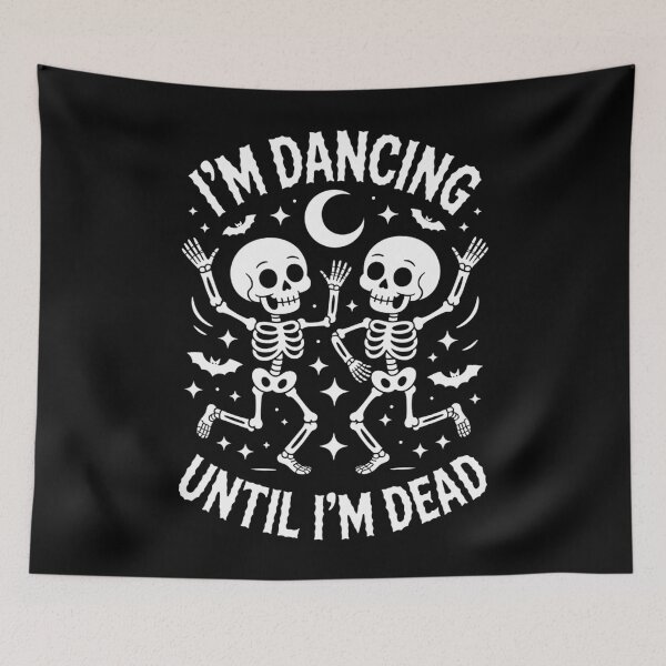 Item preview, Dancing Lovers Funny Halloween Skeleton designed and sold by DoorwayThreads.