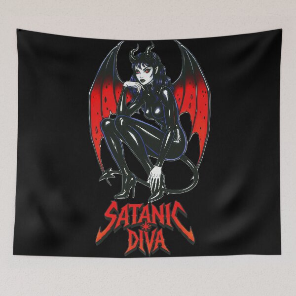 Item preview, Diva satánica chica diablo designed and sold by CoffinsArt.