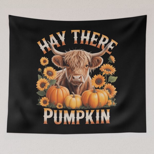 Item preview, Hay There Pumkin Highland Cow Fall Autumn Thanksgiving designed and sold by Sunset4Bones.