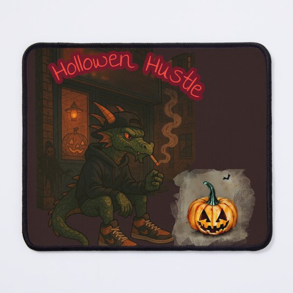 Item preview, Street Dragon Halloween Vibes – Cool Urban Dragon Art with Smoke & Pumpkins designed and sold by Bella Kiwi Art.