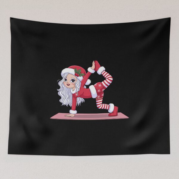 Artikelvorschau, Pilates Santa Girl Weihnachtstraining Lustig Flexibel Weihnachten entworfen und verkauft von KingsLife1994.