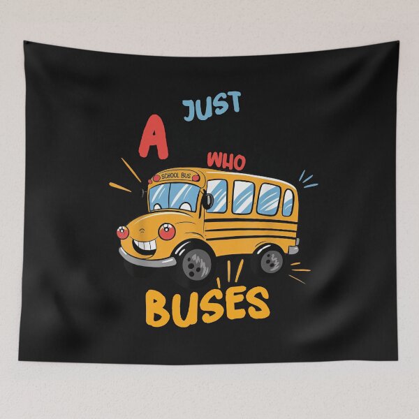 Item preview, Cute Just a Boy Who Loves Buses Cartoon School Bus T-Shirt designed and sold by TinaMDedrick.
