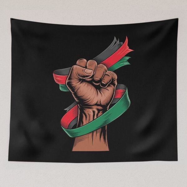 Item preview, Black Liberation Flag Juneteenth Pan African UNIA Flag designed and sold by TrinaEspinoza.