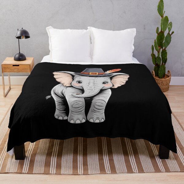 Item preview, Pilgrim Elephant Cute Thanksgiving Turkey Day Animal designed and sold by KingsLife1994.
