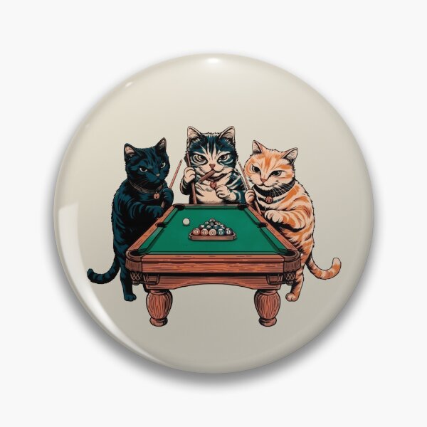 Item preview, Team Of Professional, Cats Playing A Billiards designed and sold by OrenjiArtShop.