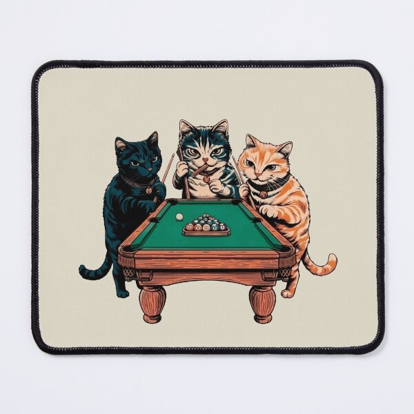 Item preview, Team Of Professional, Cats Playing A Billiards designed and sold by OrenjiArtShop.