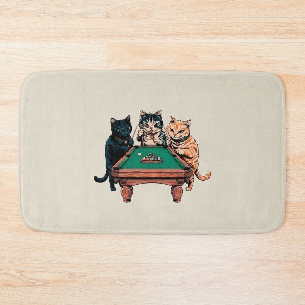 Item preview, Team Of Professional, Cats Playing A Billiards designed and sold by OrenjiArtShop.