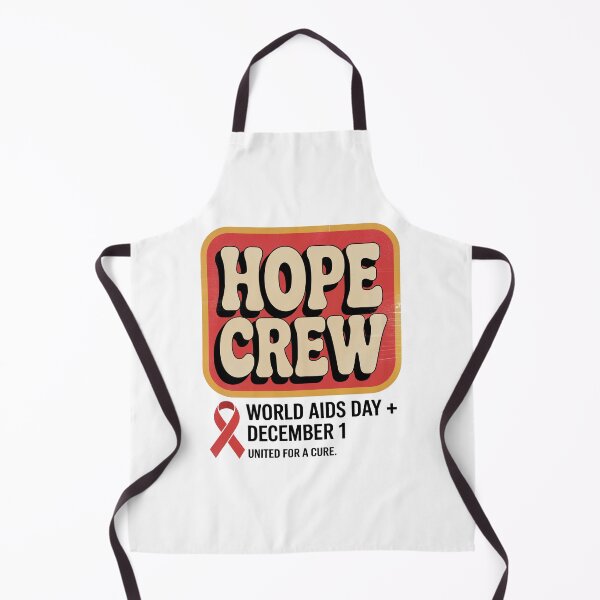 Item preview, Hope Crew Retro Design – United for a Cure on World AIDS Day December 1 – Red Ribbon HIV AIDS Awareness Support Shirt designed and sold by Self Love Studio.