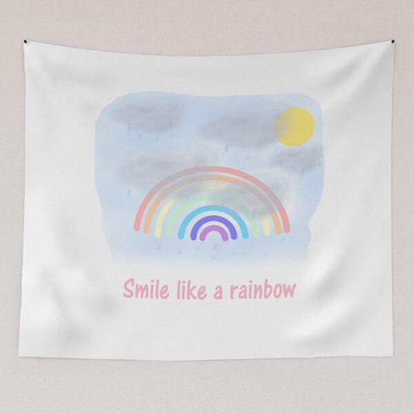 Item preview, Bright Rainbow with Sun Smile Like a Rainbow for Positive Vibes designed and sold by Beautiful art store.