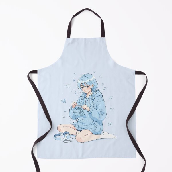 Artikelvorschau, Lo-Fi-Musik, gemütliches Anime-Mädchen, ästhetischer Kassettenspieler, blaues Pastell-T-Shirt entworfen und verkauft von cozy corner co. .