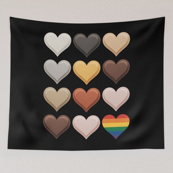 Item preview, Black Lives Matter Hearts Brown Skin BLM LGBTQ Gay Pride designed and sold by TrinaEspinoza.