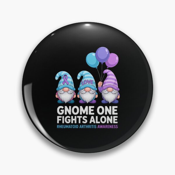 Item preview, Funny Gnomies Rheumatoid Arthritis Awareness Month Ribbon designed and sold by WalshDrawnLaugh.