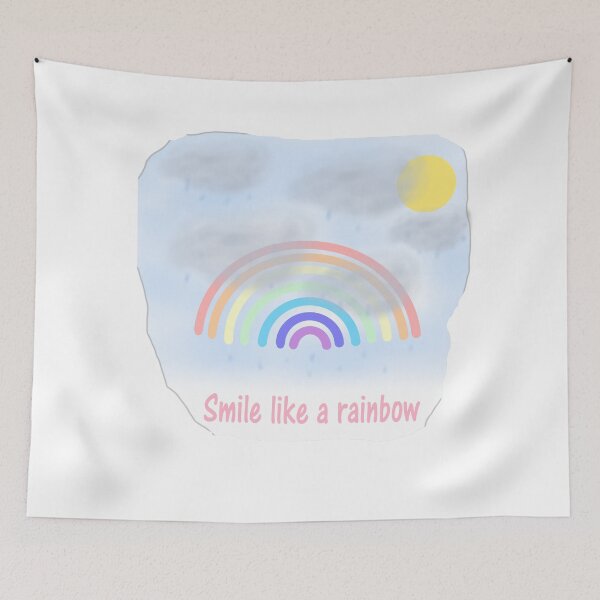 Item preview, Bright Rainbow with Sun Smile Like a Rainbow for Positive Vibes designed and sold by Beautiful art store.