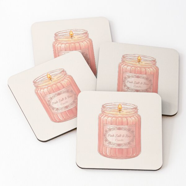 Item preview, Pink Salt Rose Scented Candle - Self Care Love Candle Jar Art designed and sold by scicilysimonee.