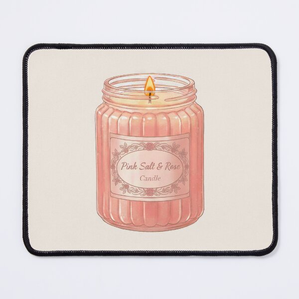 Item preview, Pink Salt Rose Scented Candle - Self Care Love Candle Jar Art designed and sold by scicilysimonee.