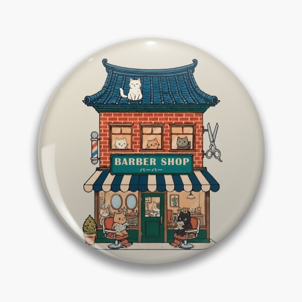 Artikelvorschau, Bärtige Katzen, traditionelle Friseursalonszene entworfen und verkauft von OrenjiArtShop.