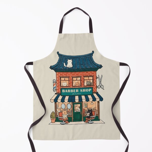 Item preview, Beard Lover Cats, Traditional Barbershop Scene designed and sold by OrenjiArtShop.