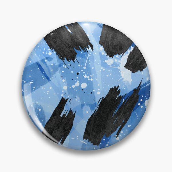 Item preview, Abstract Expressionist Brushstrokes | Blue Watercolor Pattern and Black Brushstrokes | Urban Artistic Streetwear designed and sold by DibuHumor.