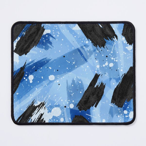 Item preview, Abstract Expressionist Brushstrokes | Blue Watercolor Pattern and Black Brushstrokes | Urban Artistic Streetwear designed and sold by DibuHumor.