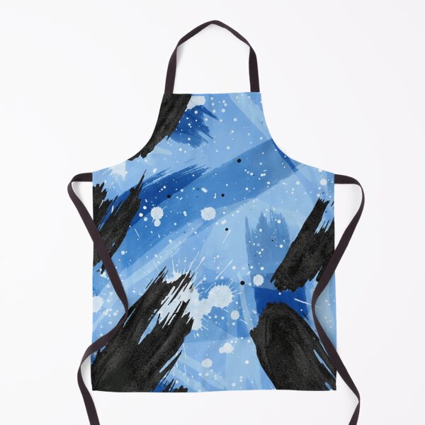 Item preview, Abstract Expressionist Brushstrokes | Blue Watercolor Pattern and Black Brushstrokes | Urban Artistic Streetwear designed and sold by DibuHumor.
