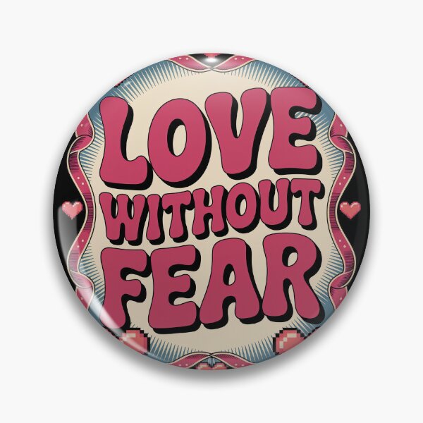 Item preview, Love Without Fear Pixel Heart HIV AIDS Awareness Support Design for World AIDS Day December 1 Bold Retro Style designed and sold by Self Love Studio.