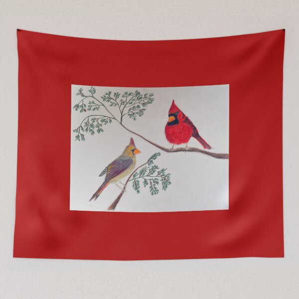 Item preview, Cardinal Couple Perched in Branches designed and sold by lisavonbiela.