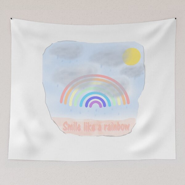 Item preview, Bright Rainbow with Sun Smile Like a Rainbow for Positive Vibes designed and sold by Beautiful art store.