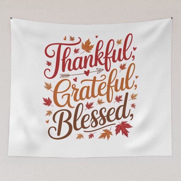 Item preview, Thankful grateful blessed Thanksgiving designed and sold by Sunset4Bones.