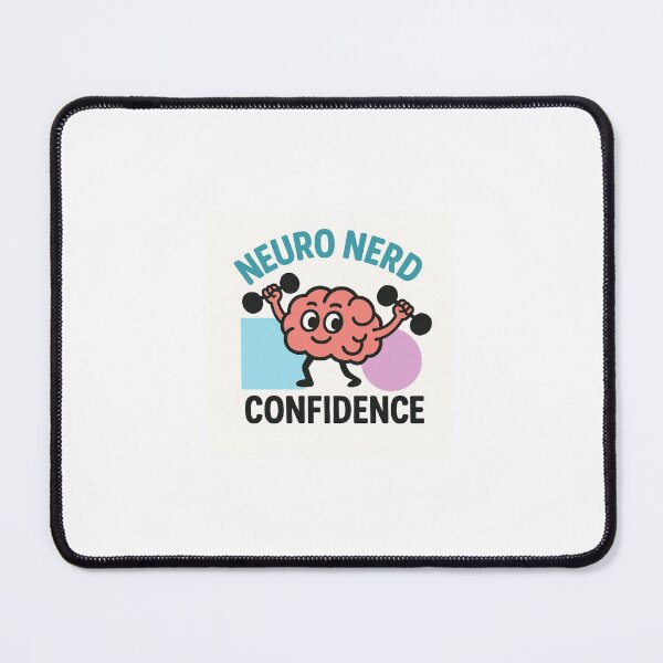 Item preview, “Neuro Nerd Confidence – Cute Brain Lifting Dumbbells” designed and sold by NeuroNerd-R-5.