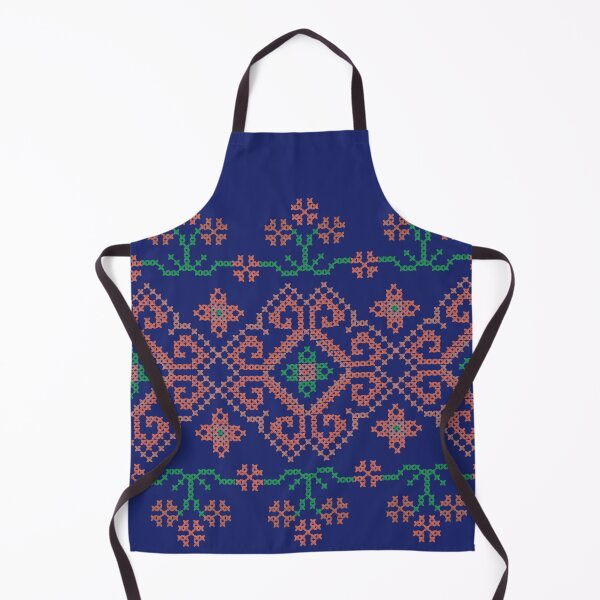 Item preview, Pink and Green Cross Stitch – Handmade Folk Textile Pattern designed and sold by Dintheo.