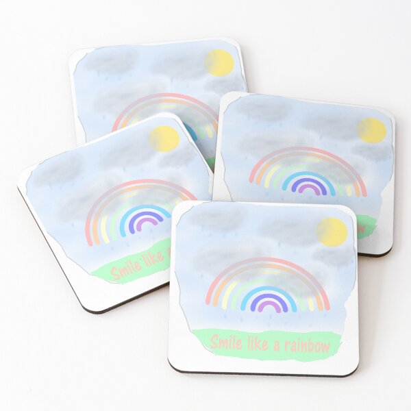 Item preview, Bright Rainbow with Sun Smile Like a Rainbow for Positive Vibes designed and sold by Beautiful art store.
