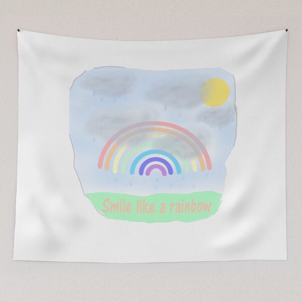 Item preview, Bright Rainbow with Sun Smile Like a Rainbow for Positive Vibes designed and sold by Beautiful art store.