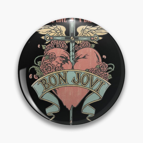 Item preview, Retro Floral Logo Bon Jovi designed and sold by riecounrare1984.