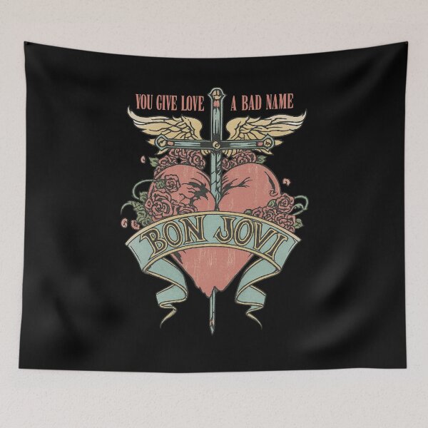 Item preview, Retro Floral Logo Bon Jovi designed and sold by riecounrare1984.