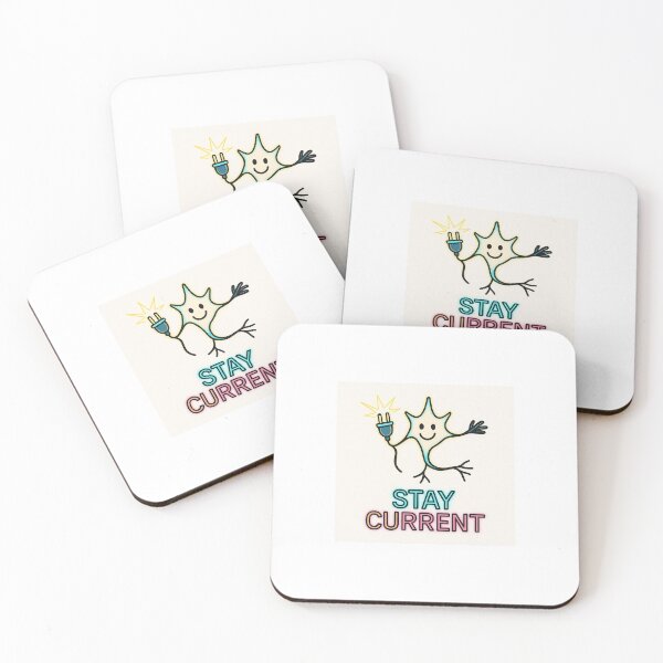 Item preview, “Stay Current – Neon Neuron Pop Art Design” designed and sold by NeuroNerd-R-5.