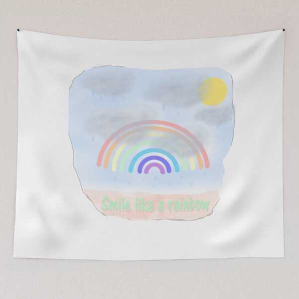 Item preview, Bright Rainbow with Sun Smile Like a Rainbow for Positive Vibes designed and sold by Beautiful art store.