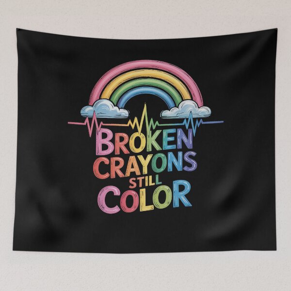 Item preview, Broken Crayons Still Color Mental Health Awareness Semicolon designed and sold by TyraYoung.