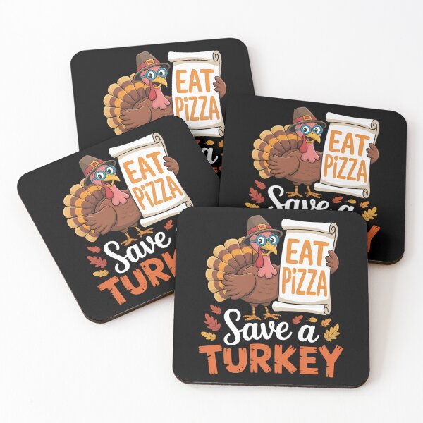 Item preview, Funny Thanksgiving Save A Turkey Eat Pizza designed and sold by brynatshop.