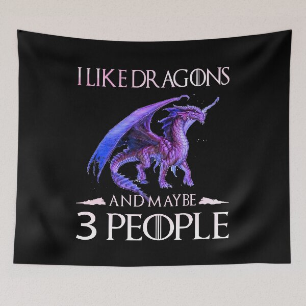 Item preview, Funny I Like Dragons And Maybe 3 People Family Gift designed and sold by Ostericaimusa.