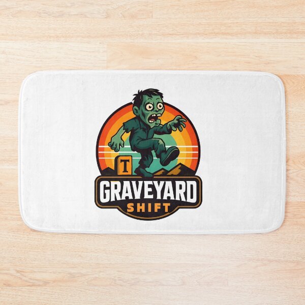 Item preview, Graveyard Shift Zombie Funny Retro Halloween Sticker designed and sold by FestivityFinds.