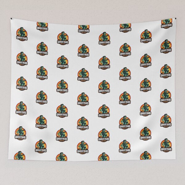 Item preview, Graveyard Shift Zombie Funny Retro Halloween Sticker designed and sold by FestivityFinds.