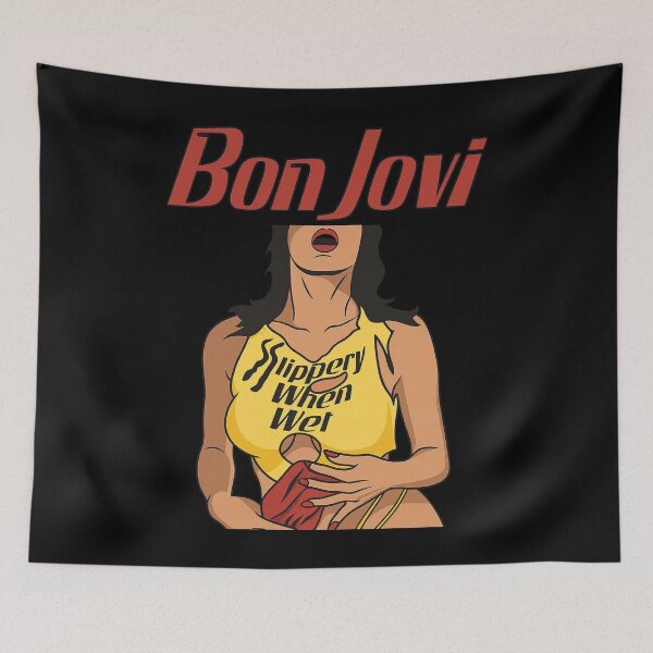 Item preview, Slippery When Wet Illustration Bon Jovi designed and sold by riecounrare1984.
