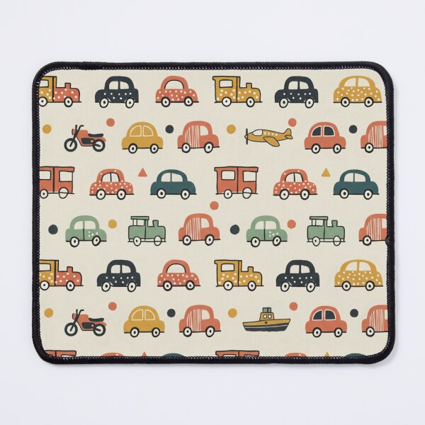 Item preview, Kids Boho Doodle Vehicles | Scandinavian Car Boat Plane Pattern | Baby Boys Earth Tone Design designed and sold by DibuHumor.