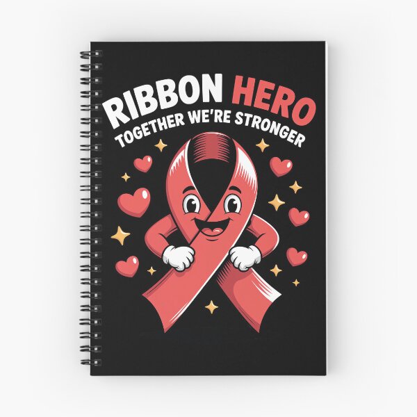 Item preview, Ribbon Hero Together We’re Stronger Cute Cartoon Red Ribbon Character for World AIDS Day HIV Awareness Support Design designed and sold by Self Love Studio.